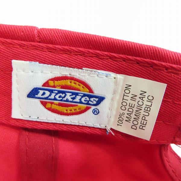 実際に弊社で買取させて頂いた【未使用】Dickies/ディッキーズ キャップ レッド/ブラック L 2点セットの画像 3枚目