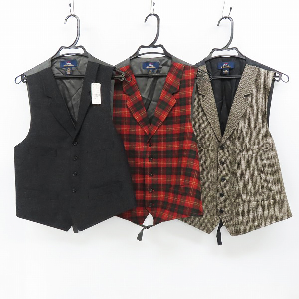 実際に弊社で買取させて頂いた【未使用含む】Brooks Brothers/ブルックスブラザーズ ウールジレ/ベスト 42S/42R 3点セット