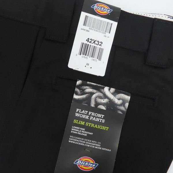 実際に弊社で買取させて頂いた(4)【未使用】Dickies/ディッキーズ ワークパンツ/チノパン ブラック WP873BK/42の画像 9枚目