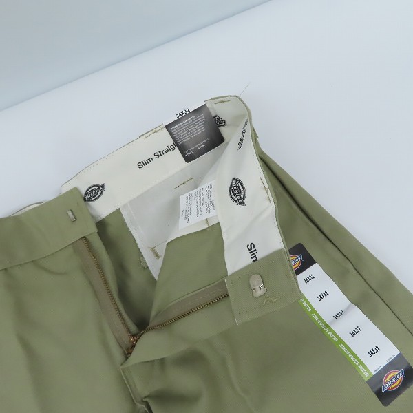 実際に弊社で買取させて頂いた(4)【未使用】Dickies/ディッキーズ ワークパンツ/チノパン カーキ/34の画像 4枚目