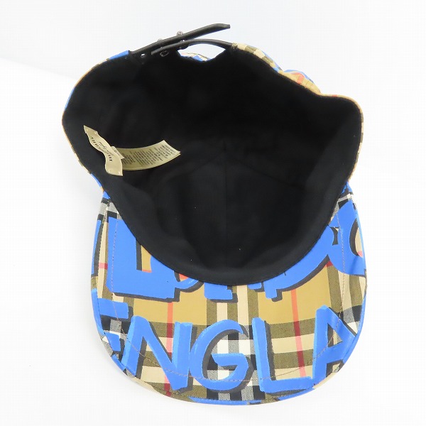 実際に弊社で買取させて頂いた BURBERRY/バーバリー グラフィティ ペイント キャップ/帽子 M/Lの画像 5枚目