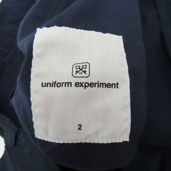 実際に弊社で買取させて頂いたuniform experiment/ユニフォームエクスペリメント カーゴパンツ/ワークパンツ ネイビー UE-130016/2の画像 2枚目
