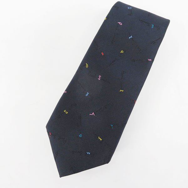 実際に弊社で買取させて頂いたPaul Smith/ポールスミス ポップスペルロゴ総柄 シルクネクタイ 110057 552MI