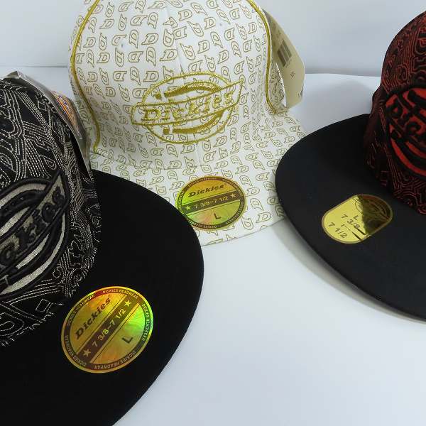 実際に弊社で買取させて頂いた(1)【未使用】Dickies/ディッキーズ キャップ/帽子/L 3点セットの画像 4枚目