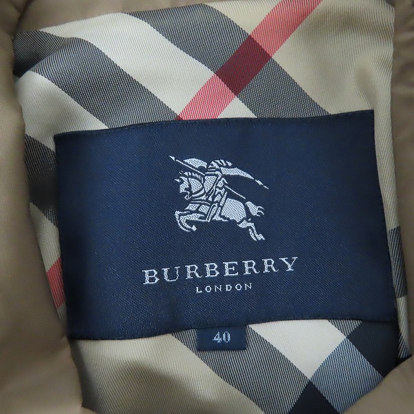 実際に弊社で買取させて頂いたBURBERRY LONDON/バーバリーロンドン ノバチェック シングル トレンチコート/40の画像 2枚目