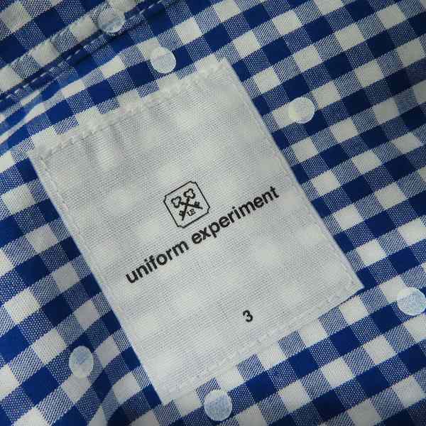 実際に弊社で買取させて頂いた【未使用】uniform experiment/ユニフォーム エクスペリメント チェック柄 長袖シャツ UE-123063/3の画像 2枚目