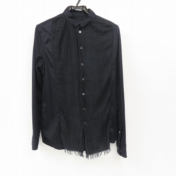 実際に弊社で買取させて頂いたGIORGIO ARMANI/ジョルジオアルマーニ デザイン切替 フロントフリンジ シャツ/37