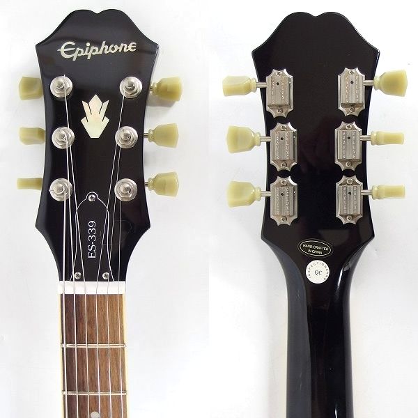 実際に弊社で買取させて頂いた★Epiphone/エピフォン ES-339 Dot EB/Ebony セミアコ/エレキギター コイルタップ搭載 ソフトケース付の画像 2枚目
