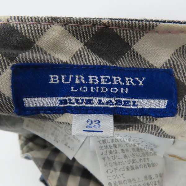 実際に弊社で買取させて頂いたBURBERRY BLUE LABEL/バーバリーブルーレーベル ノバチェック デニムパンツ FQ-538-181-33 /23の画像 2枚目