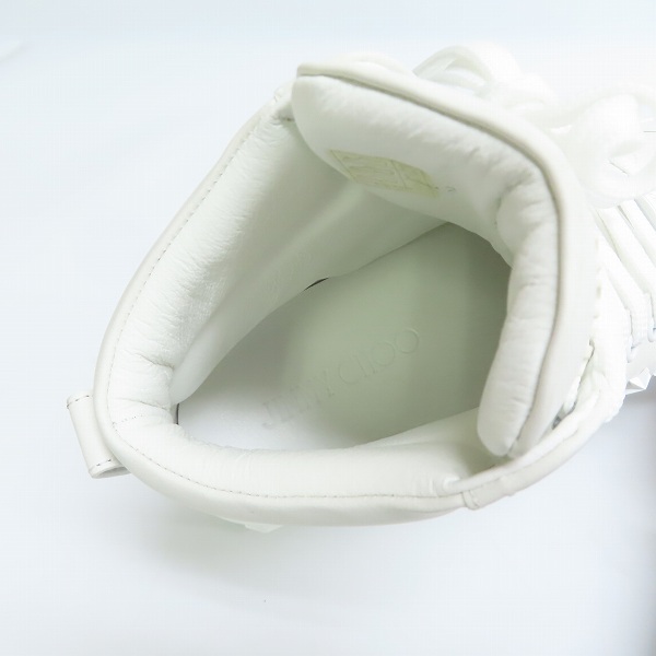 実際に弊社で買取させて頂いたJIMMY CHOO/ジミーチュウ スタースタッズ レザー ハイカットスニーカー/42の画像 4枚目