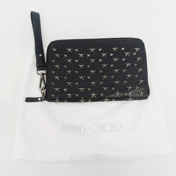 実際に弊社で買取させて頂いたJimmy Choo/ジミーチュウ スタースタッズ クラッチバッグの画像 9枚目