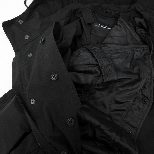 実際に弊社で買取させて頂いたUNITED ARROWS Green label relaxing/ユナイテッドアローズ グリーンレーベルリラクシング ライナー付 モッズコート/Mの画像 8枚目