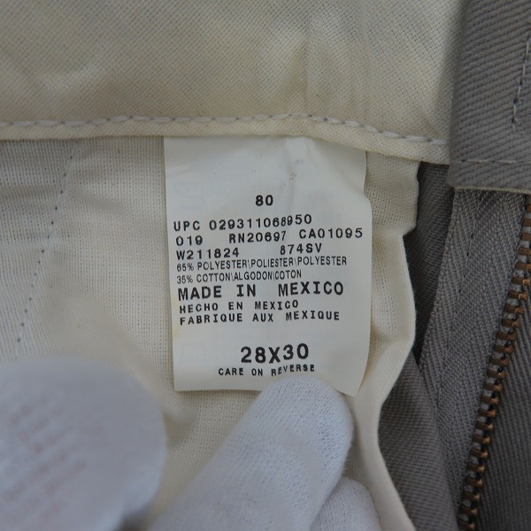 実際に弊社で買取させて頂いた【未使用】Dickies/ディッキーズ ワークパンツ/チノパン/グレー/ 28の画像 3枚目