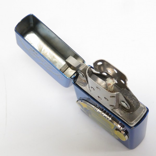 実際に弊社で買取させて頂いたZIPPO/ジッポー 熱帯魚 タテジマキンチャクダイ/Pomacanthus imperator メタル サングラス付き/1996年製の画像 4枚目