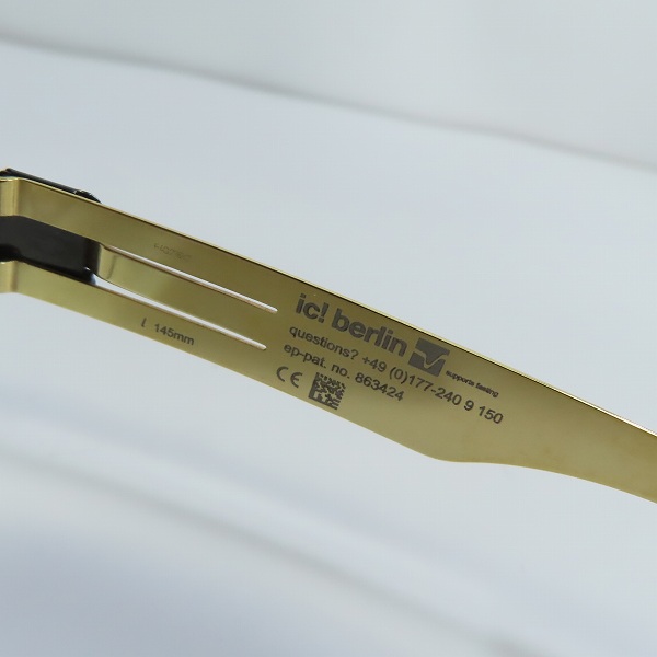 実際に弊社で買取させて頂いたic! berlin/アイシーベルリン gilbert t. メガネフレーム アイウェアの画像 5枚目