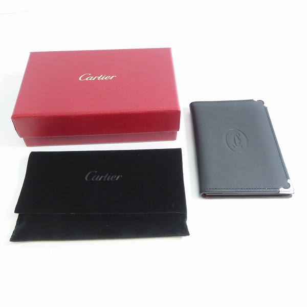 実際に弊社で買取させて頂いたCARTIER カルティエ カボション レザー二つ折り 名刺入れ/カードケース L3000591の画像 8枚目