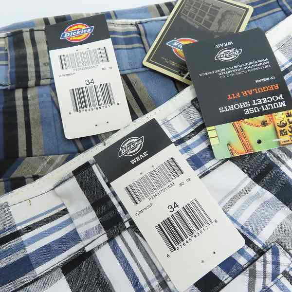 実際に弊社で買取させて頂いた【おまとめ品】Dickies/ディッキーズ MULTI USE POCKET SHORTS/マルチユーズ ポケット ショーツ/チェック柄 ハーフパンツ/34の画像 1枚目