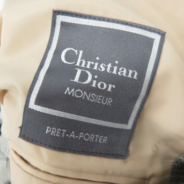 実際に弊社で買取させて頂いたChristian Dior/クリスチャンディオール チェック柄 テーラードジャケット OBN2022/A-6の画像 2枚目