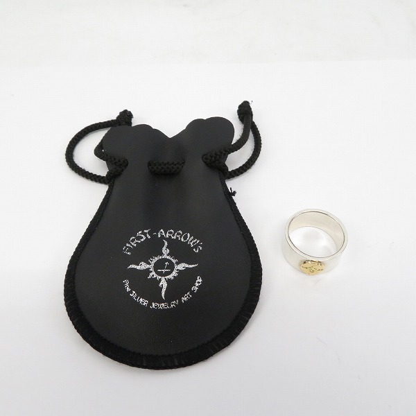 実際に弊社で買取させて頂いたFIRST ARROWS/ファーストアローズ K18付 平打ち 12mm プレーン リング R-152/22.5号の画像 8枚目