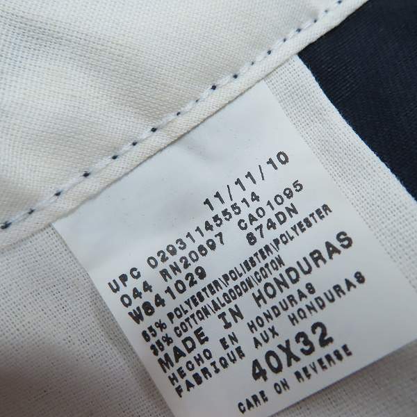 実際に弊社で買取させて頂いた(1)【未使用】Dickies/ディッキーズ ワークパンツ/チノパン ダークネイビー 874DN/40の画像 3枚目