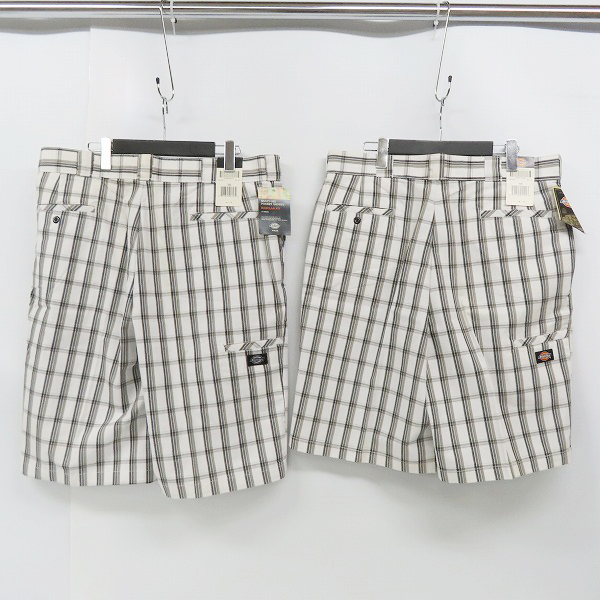 実際に弊社で買取させて頂いたDickies/ディッキーズ MULTI USE POCKET SHORTS/マルチユーズ ポケット ショーツ/チェック柄 ハーフパンツ/36/2点セットの画像 1枚目
