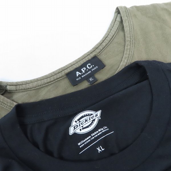実際に弊社で買取させて頂いたDickies/ディッキーズ A.P.C./アーペーセー Tシャツ/半袖 /XL 2点セットの画像 2枚目