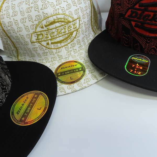 実際に弊社で買取させて頂いた(3)【未使用】Dickies/ディッキーズ キャップ/帽子/L 3点セットの画像 4枚目
