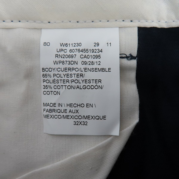 実際に弊社で買取させて頂いた【未使用】Dickies/ディッキーズ ワークパンツ/チノパン/ネイビー/ 32の画像 3枚目