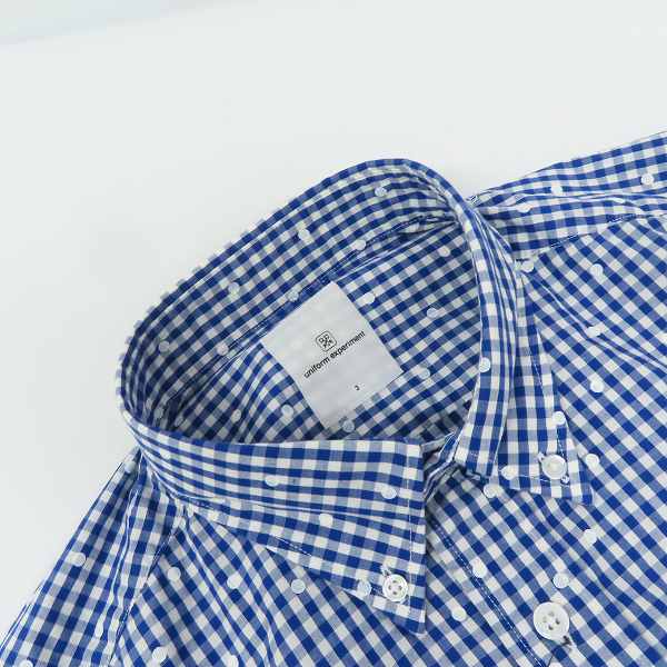 実際に弊社で買取させて頂いた【未使用】uniform experiment/ユニフォーム エクスペリメント チェック柄 長袖シャツ UE-123063/3の画像 4枚目