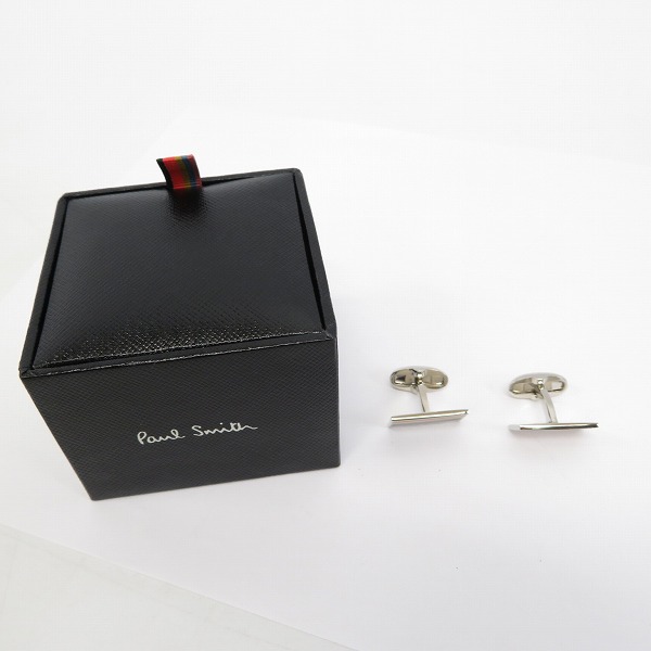 実際に弊社で買取させて頂いたPaul Smith/ポールスミス ロゴ マルチストライプ カフスボタンの画像 3枚目