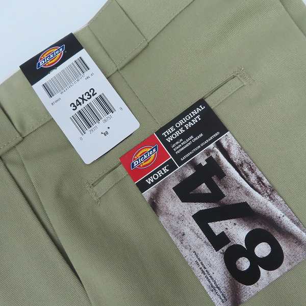 実際に弊社で買取させて頂いた(2)【未使用】Dickies/ディッキーズ ワークパンツ/チノパン カーキ 874KH/34の画像 7枚目