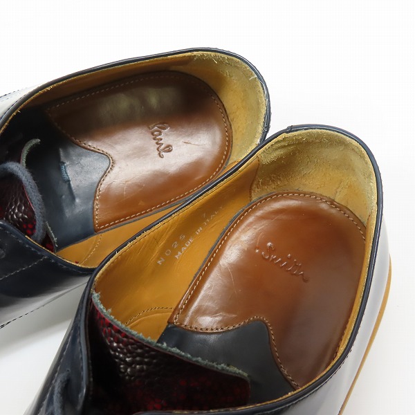 実際に弊社で買取させて頂いたPaul Smith/ポールスミス レザー シューズ/UK7の画像 4枚目