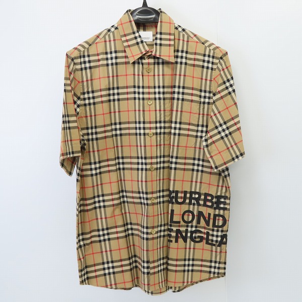 実際に弊社で買取させて頂いたBURBERRY/バーバリー チェック柄 ショートスリーブ 半袖シャツ 8017301/M