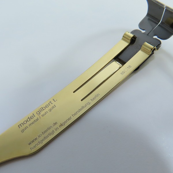 実際に弊社で買取させて頂いたic! berlin/アイシーベルリン gilbert t. メガネフレーム アイウェアの画像 6枚目