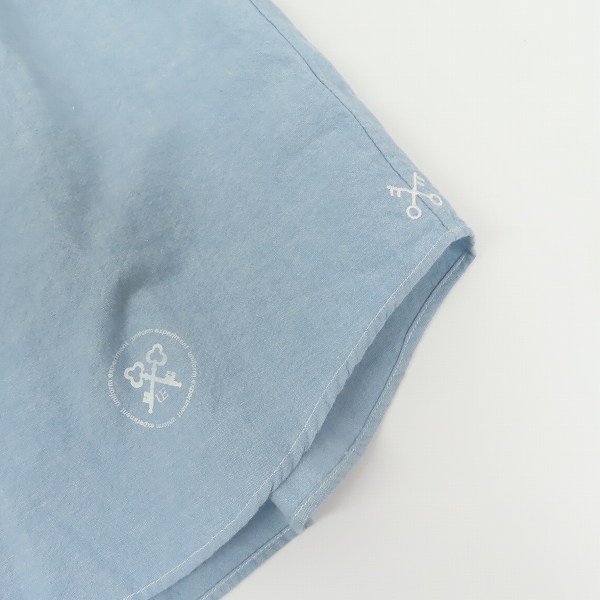 実際に弊社で買取させて頂いた【未使用】uniform experiment/ユニフォーム エクスペリメント バイカラー シャンブレー 長袖シャツ UE-123057/3の画像 5枚目