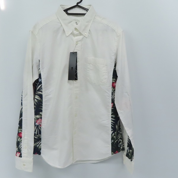 実際に弊社で買取させて頂いた【未使用】uniform experiment/ユニフォーム エクスペリメント サイド切替 ボタン 長袖シャツ UE-140014/3