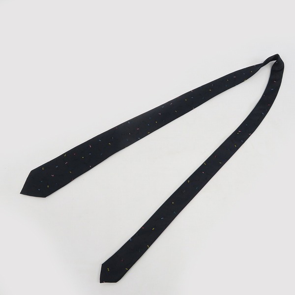 実際に弊社で買取させて頂いたPaul Smith/ポールスミス ポップスペルロゴ総柄 シルクネクタイ 110057 552MIの画像 4枚目