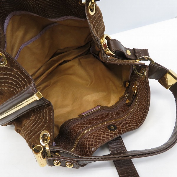 実際に弊社で買取させて頂いた【難あり】JIMMY CHOO/ジミーチュウ ALEX ショルダーバッグの画像 4枚目