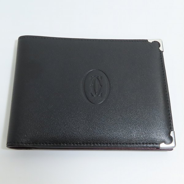 実際に弊社で買取させて頂いた【ギャラ付き】CARTIER/カルティエ カボション レザー二つ折り財布 L3000575