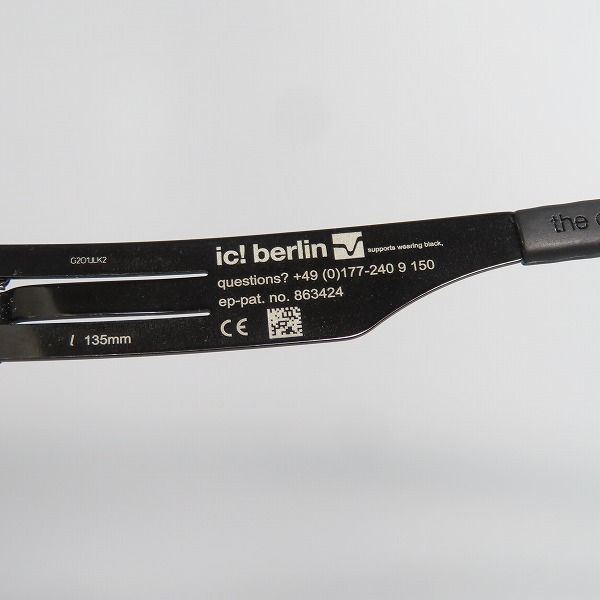 実際に弊社で買取させて頂いたic! berlin/アイシーベルリン mortimer(モーティマ) サングラスフレーム/アイウェアの画像 5枚目