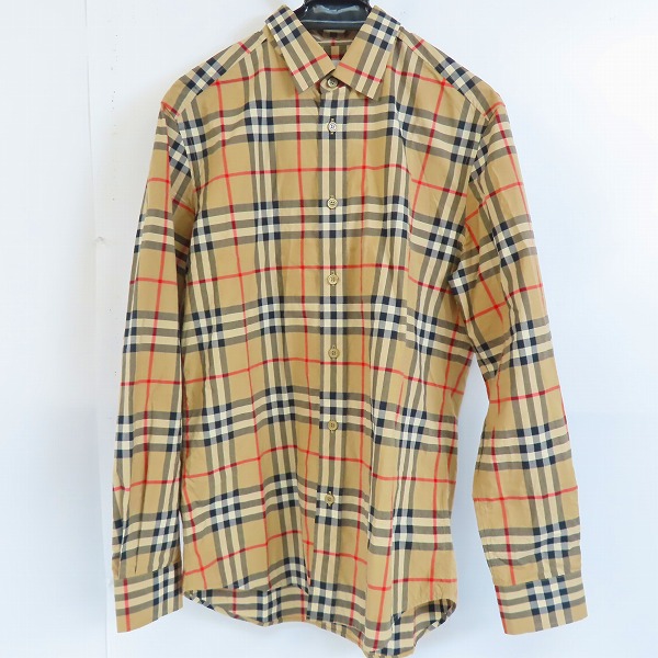 実際に弊社で買取させて頂いたBURBERRY/バーバリー チェック柄 長袖 ボタン シャツ/M