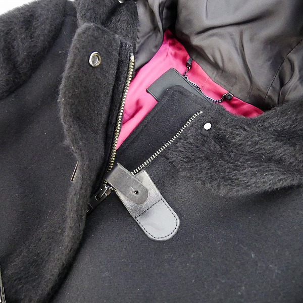 実際に弊社で買取させて頂いたPaul Smith BLACK/ポールスミス ブラック  アルパカ/羊毛 コート 牛革バックル /40の画像 3枚目