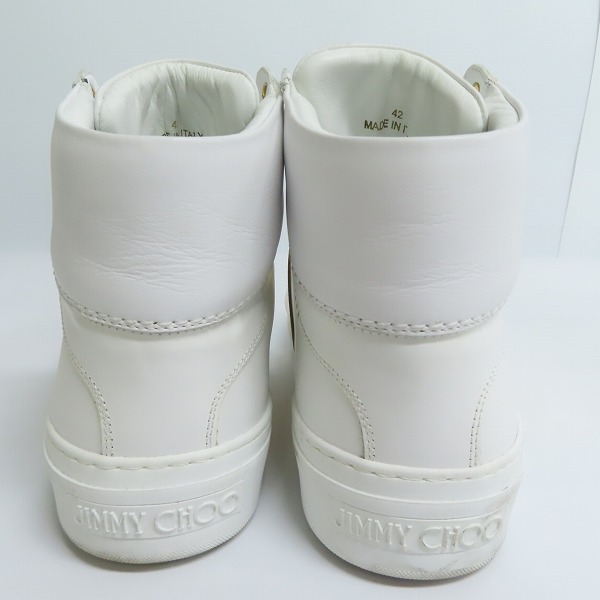 実際に弊社で買取させて頂いたJIMMY CHOO/ジミーチュウ ゴアベルト レザーハイカットスニーカー/42の画像 1枚目