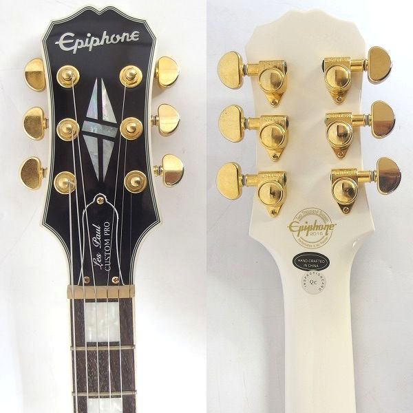 実際に弊社で買取させて頂いた★Epiphone/エピフォン Les Paul Custom Pro/レスポールカスタム プロ コイルタップ＆フェイズ搭載 ソフトケース付の画像 2枚目