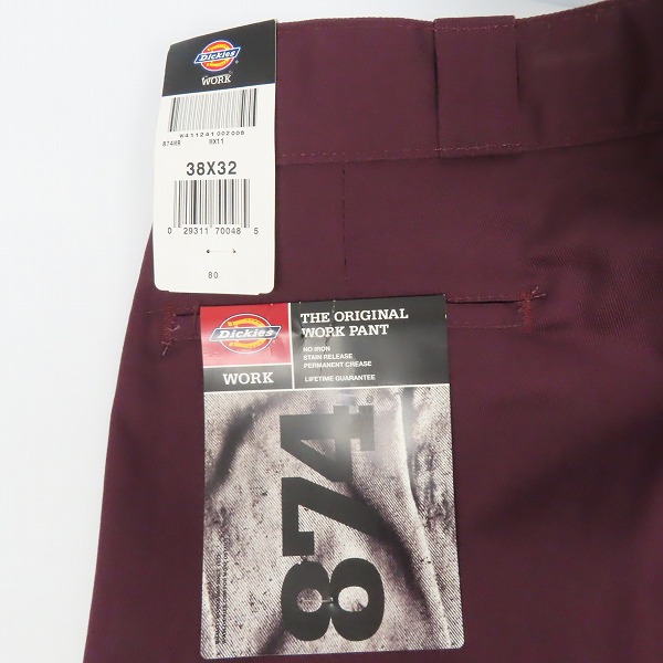 実際に弊社で買取させて頂いた【未使用】Dickies/ディッキーズ ワークパンツ/チノパン ワインレッド 38の画像 8枚目