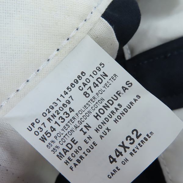 実際に弊社で買取させて頂いた(2)【未使用】Dickies/ディッキーズ ワークパンツ/チノパン ダークネイビー 874DN/44の画像 3枚目