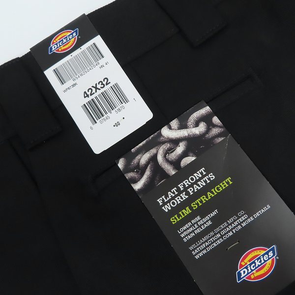 実際に弊社で買取させて頂いた(5)【未使用】Dickies/ディッキーズ ワークパンツ/チノパン ブラック WP873BK/42の画像 8枚目