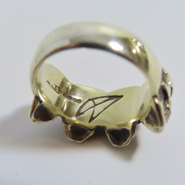 実際に弊社で買取させて頂いた【ギャラ付き】CRAZY PIG/クレイジーピッグ FOUR SKULLS RING/4スカル リング 8号の画像 3枚目