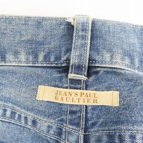 実際に弊社で買取させて頂いたJEAN PAUL GAULTIER/ジャンポールゴルチェ バックロゴタグ ダメージデニム/48の画像 7枚目