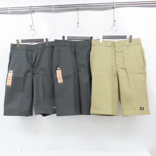 実際に弊社で買取させて頂いた【未使用】Dickies/ディッキーズ MULTI-POCKET WORK SHORTS/マルチポケット ワーク ショーツ チャコール カーキ/3点セット